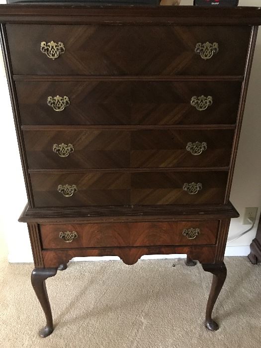 Highboy with dovetailed drawers