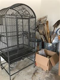 Wrought iron bird cage