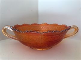 Carnival glass bowl