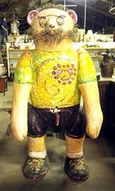 Jerry Bear From The Grateful Bears, Handmade Custom Grateful Dead Bear Mascot/Statue, Approx 73"T x 40"W, First Friday Regular, One of a Kind!