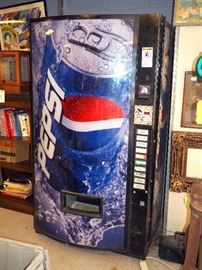 The Vendo Co Can Vending Machine, Model 511244021, Functioning, 72.5"T x 39"W x 34"D