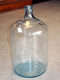 Glass 5 Gallon Water Bottle With Maker's Mark, 20"T, Mark Illegible