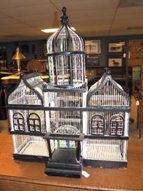 Vintage Victorian Style Bird Cage 36"T x 27.25"W x 9.25"D