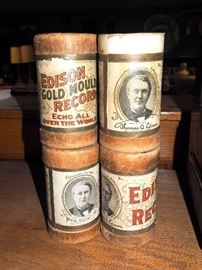 Edison Voicewriter Ediphone Model # 74000 With Edison Records Qty 4