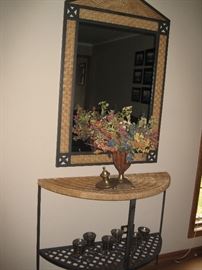 Side table, mirror 