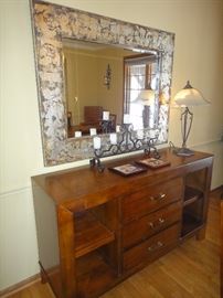 Buffet/ Server . Matching dining room table w/ 6 chairs and 1 leaf  