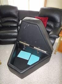 Storage Ottoman for theater seating 