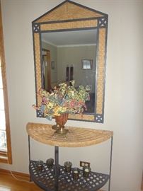 Half Moon table , matching mirror