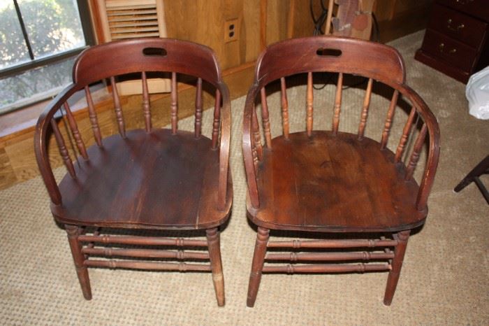 Firehouse Windsor Chairs from Masonic Lodge # 236 Kerens, TX