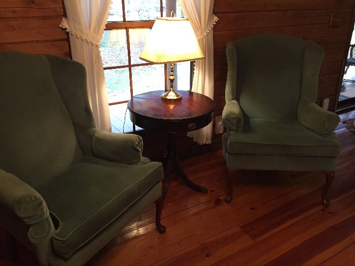 PAIR OF MATCHING WINGBACK CHAIRS