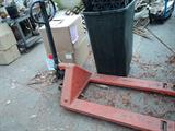 One of several pallet jacks