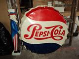 Large 1960's Pepsi Metal Sign