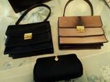 Vintage handbags and clothing
