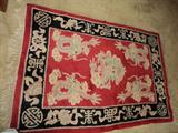 Vintage Rug with Dragons