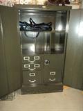 Large Metal Cabinet with Safe