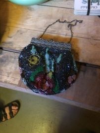old beaded purse