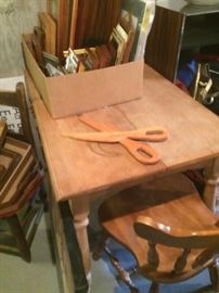 wooden kitchen table with chair