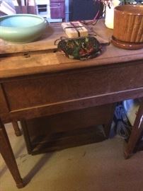old sewing machine cabinet