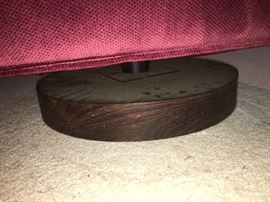 Pair of mid century modern chairs. Also believed to be Milo Baughman. Purchased at the same time as other furniture in the room by our clients mother. They've been reupholstered. Some scrapes on the veneer but it's relatively free of chips. Some very minor spots. 