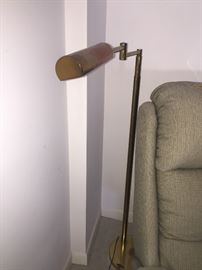 Vintage brass standing adjustable lamp