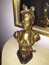 Henri Godel Bronze Female Bust