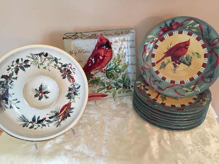 more Lenox Winter Greetings - Chip & Dip and dinner plates