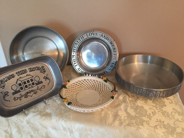nice collection of Pewter and vintage bowl from Italy