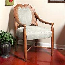 Art Deco Arm Chair w/Custom Upholstery  255.00