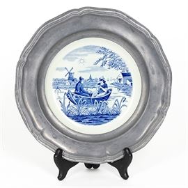 Delft Plate in Pewter  27.00