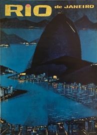 1963 Rio de Janeiro Travel Poster by Howard Koslow  375.00