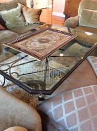 Large hand wrought coffee table