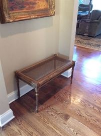 Carved French bench with wonderful finish