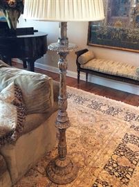 Great carved wood floor lamps