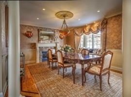 ~Superb Set of 6 Lewis Mittman "Francis" Dining Chairs