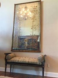 Magnificent 48" by 84" Whitehall Engliomise Floor Mirror