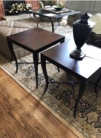 Pair ETHAN ALLEN mahogany end tables
