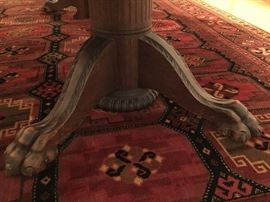 Several wonderful oriental rugs in this beautiful home. This is a Bokhara pattern.