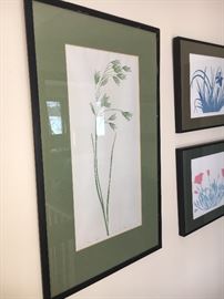 This green woodblock is signed.