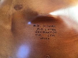 Hand crafted Kauri wood bowl from New Zealand