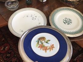 Sterling rimmed plates