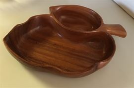 Wooden serving bowl