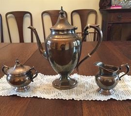 Gorham Teapot, sugar and creamer