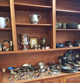 There is also an interesting collection of silver plate as well