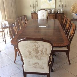 Mahogany Dining Table & 8 Chairs