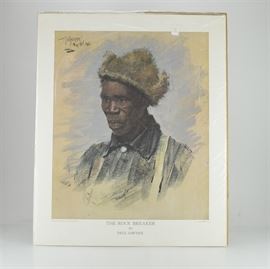 Paul Sawyier Limited Edition Offset Lithograph "The Rock Breaker": A limited edition offset lithograph print after Kentucky artist Paul Sawyier (1865-1917). The Rock Breaker was one of the few portrait pieces that Paul did in pastels where he deviated from his traditional watercolor landscapes. It is numbered 112 out of 500 and copyrighted in 1972 by the Paul Sawyier Galleries. The piece is signed in plate and comes with a certificate of authenticity.