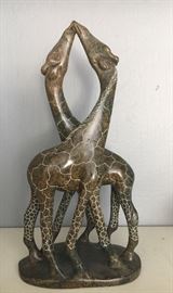 Entwined Giraffe Sculpture