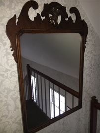 Carved hall mirror