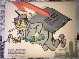 Russian mounted poster