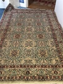 Antique silk Oriental area rug