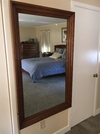 Large bedroom mirror goes with the long dresser that matches.